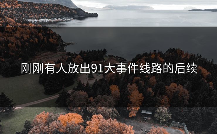 刚刚有人放出91大事件线路的后续