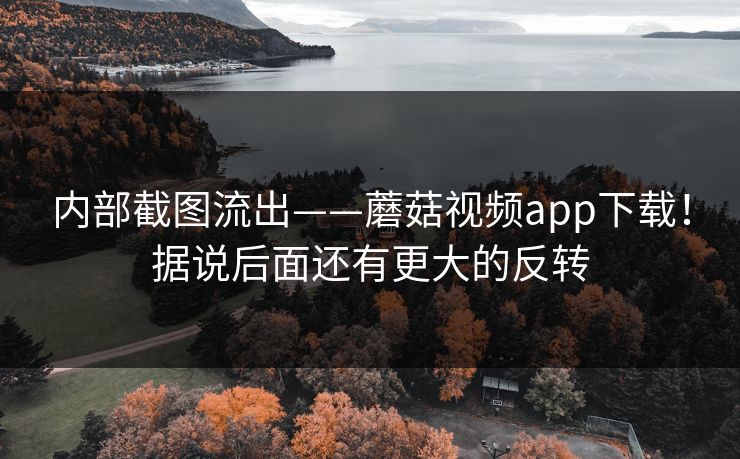 内部截图流出——蘑菇视频app下载!据说后面还有更大的反转 内部截图流出——蘑菇视频app下载!据说后面还有更大的反转